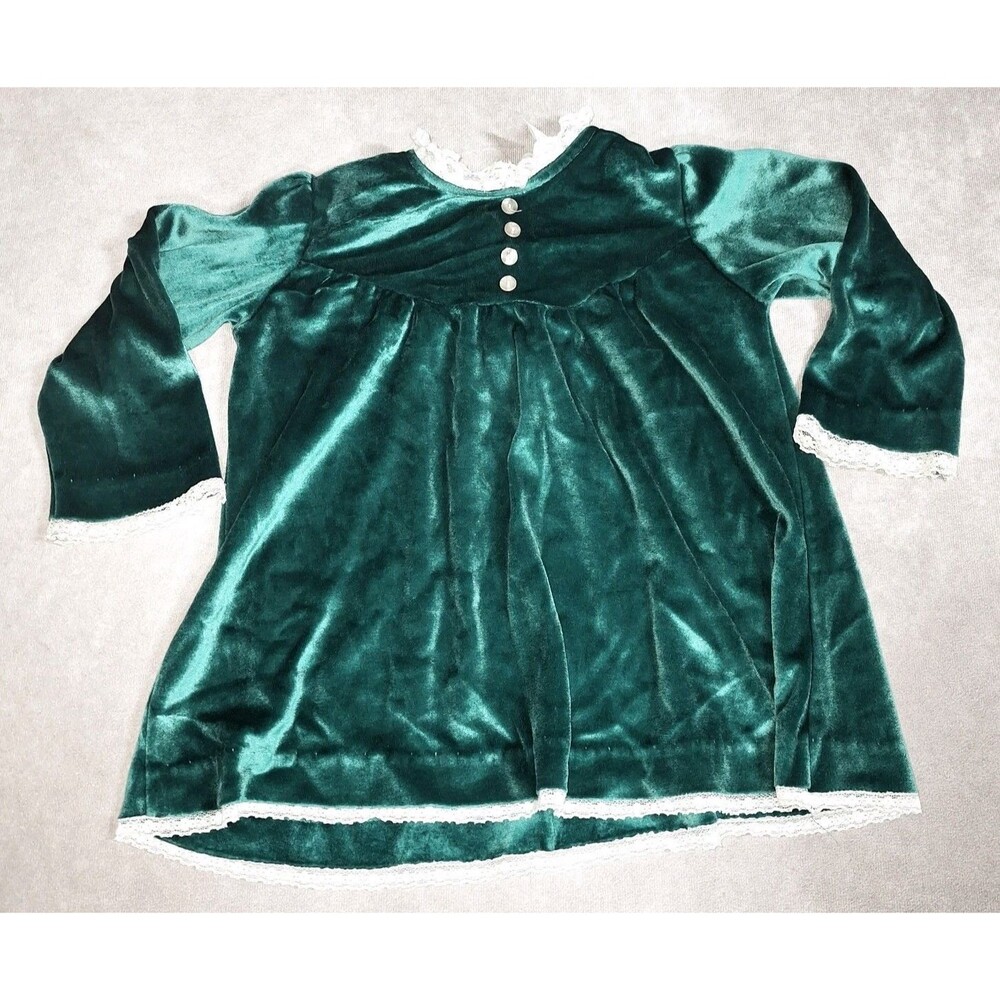 Vintage Green Velvet Her Majesty Size T-3 Christmas Holiday Dress